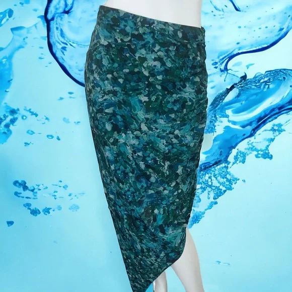 NWT AIIFOS Samantha Asymmetric Silk Midi Skirt Size S $395 Skirts